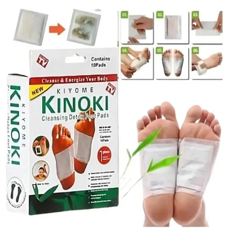 10 Parches Desintoxicantes Kinoki Pies Cansancio