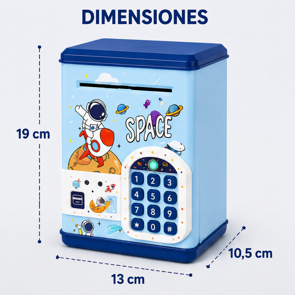 Alcancía Infantil Caja Fuerte Juguete Con Sonido Luces