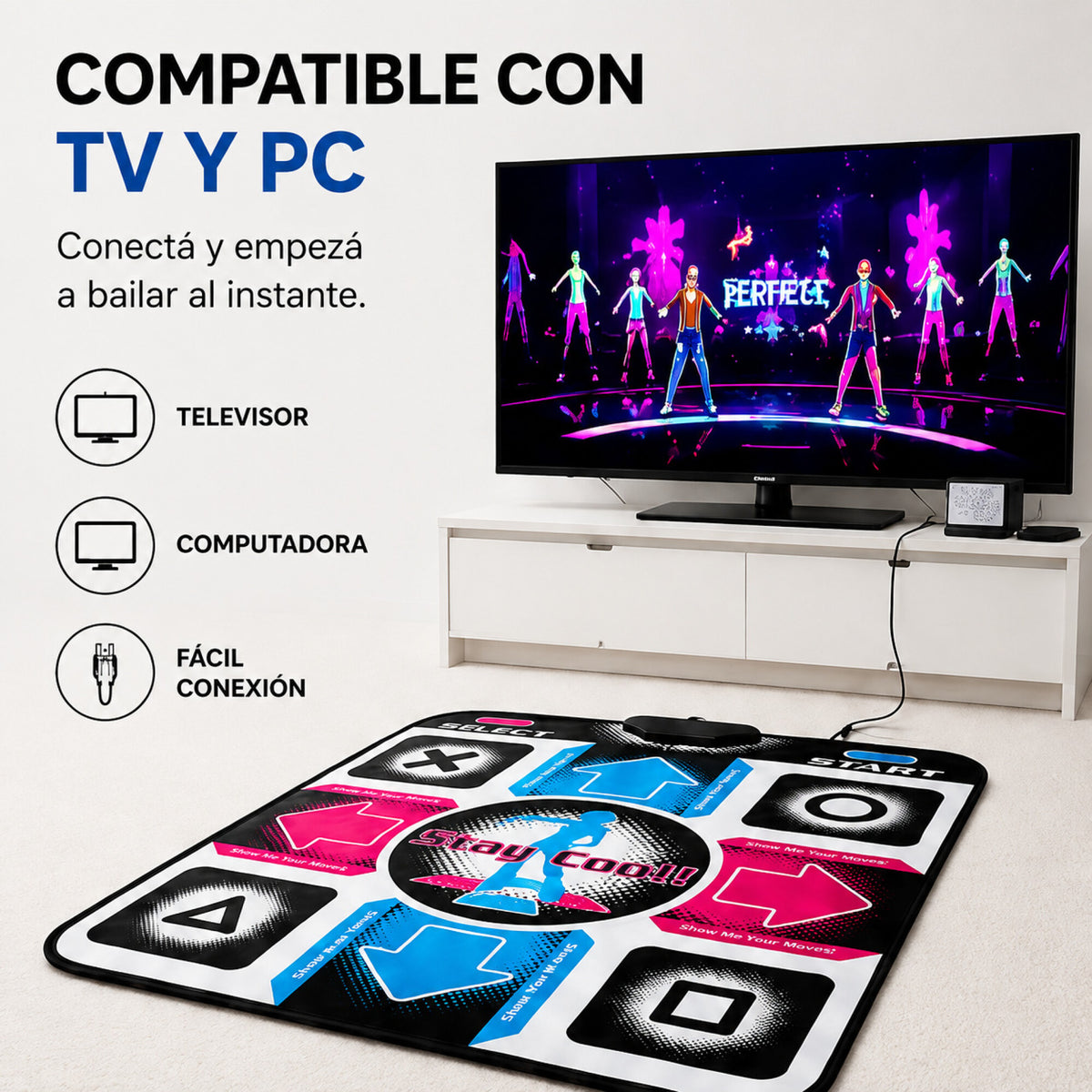 Alfombra De Baile Para Tv Pc Juego Precargado Musical Niños