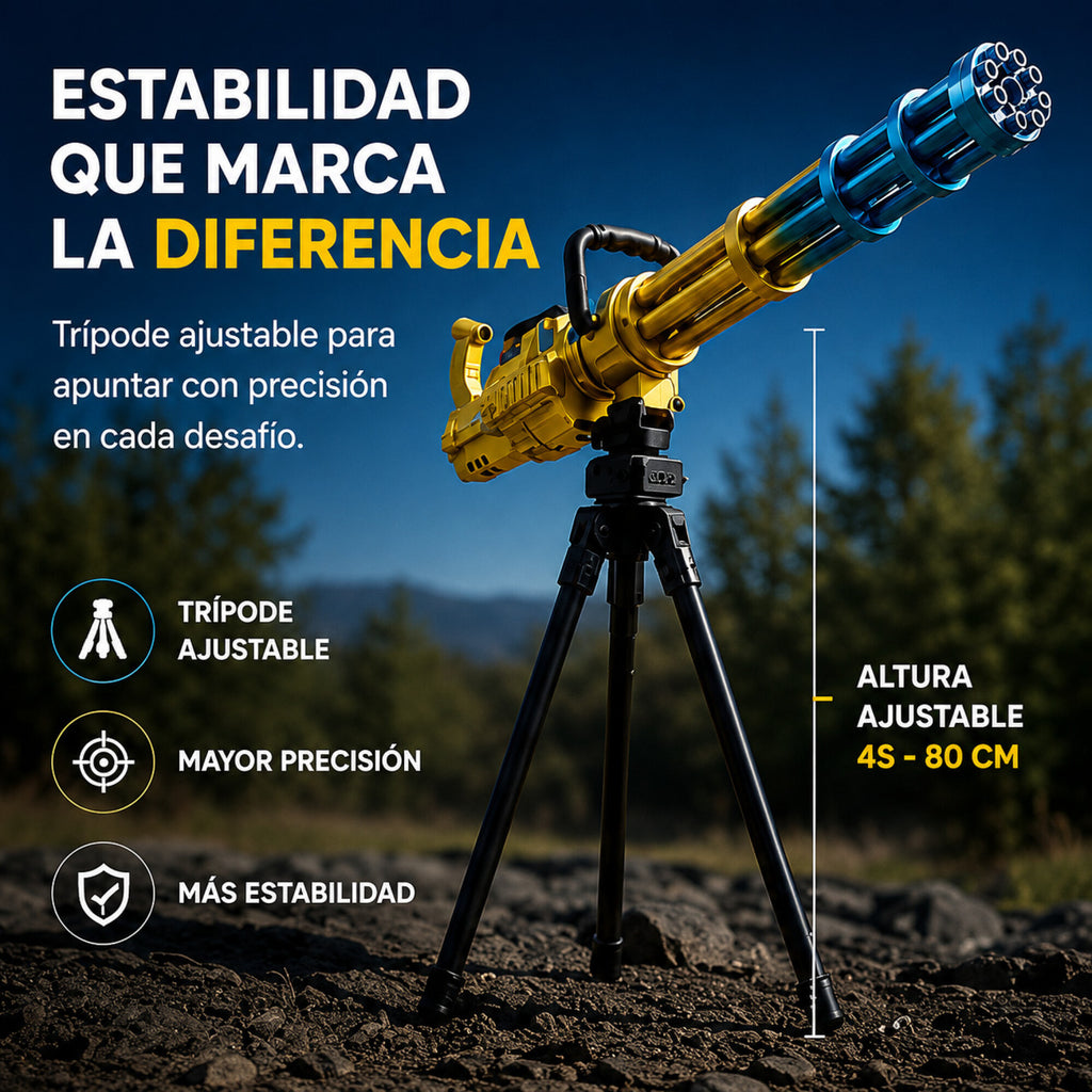 Ametralladora Automática Hidrogel + Trípode Recargable