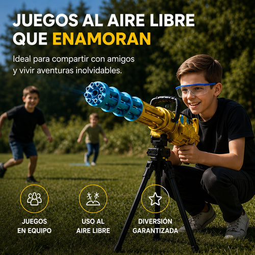 Ametralladora Automática Hidrogel + Trípode Recargable