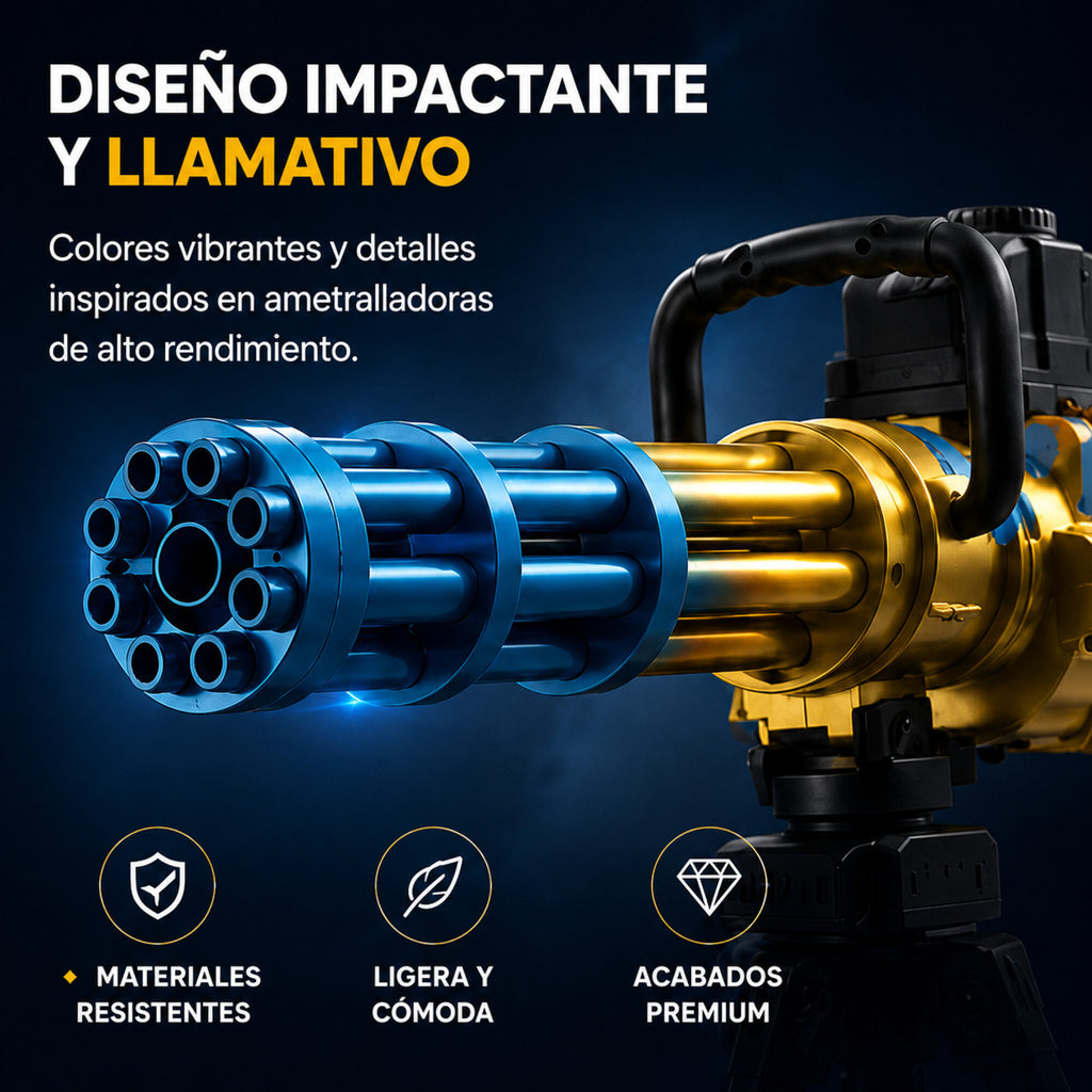 Ametralladora Automática Hidrogel + Trípode Recargable