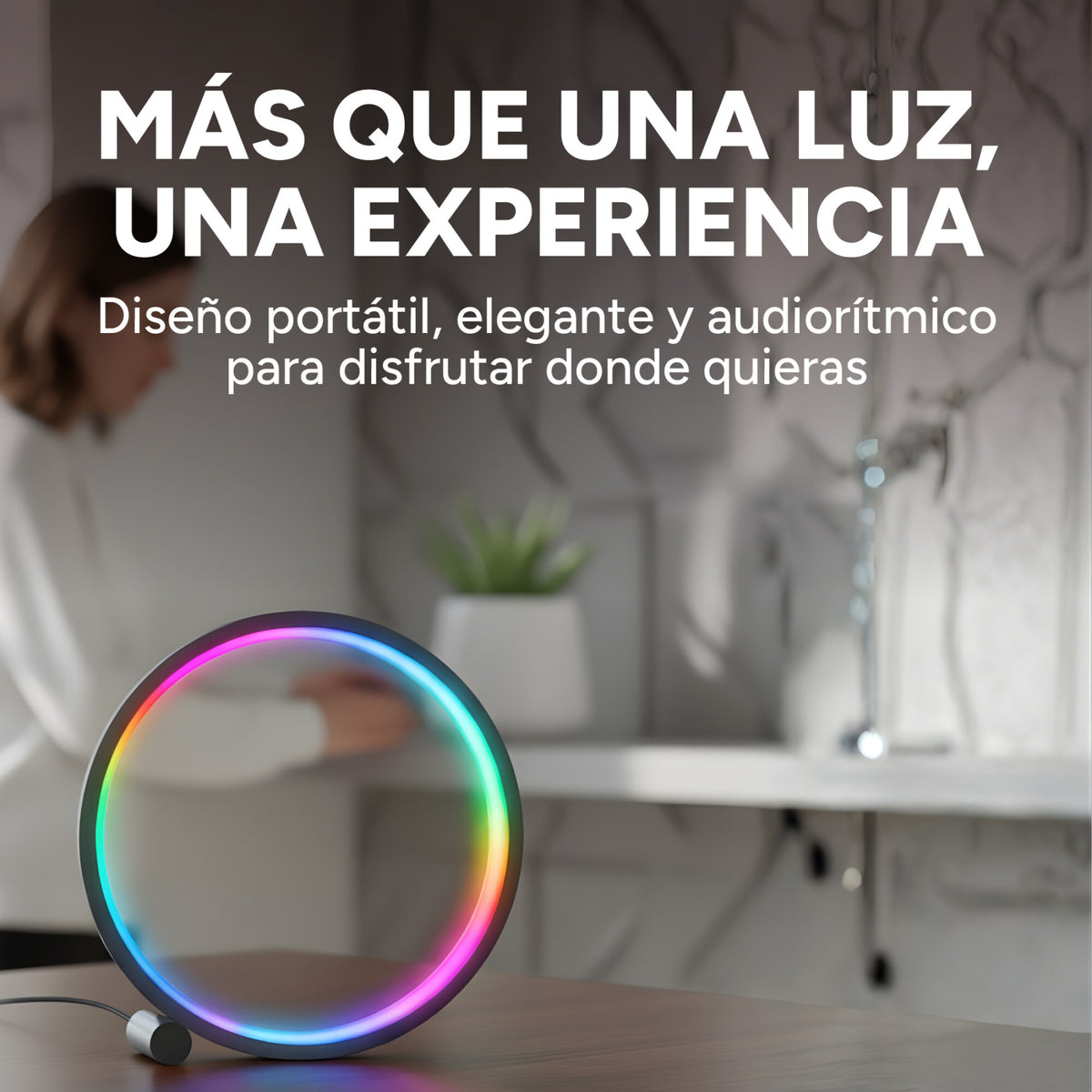 Aro Led Rgb Escritorio Gamer Celular Inalambrico Calidad