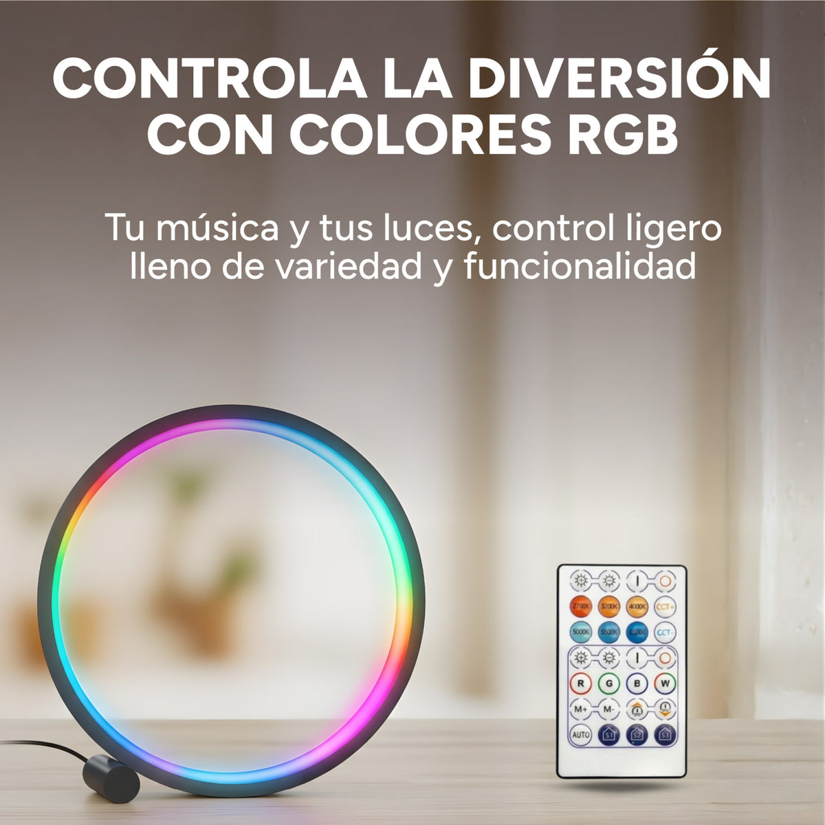 Aro Led Rgb Escritorio Gamer Celular Inalambrico Calidad