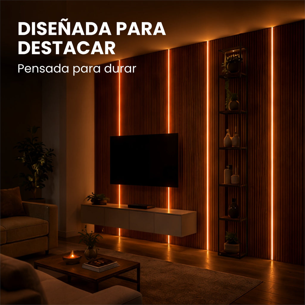 Barra LED RGB para Panel WPC 150 cm Encastrable Sin Fuente