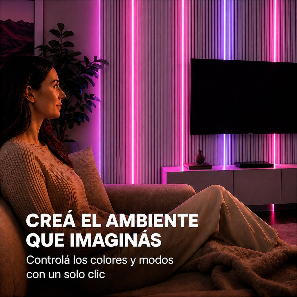 Barra LED RGB para Panel WPC 150 cm Encastrable Sin Fuente