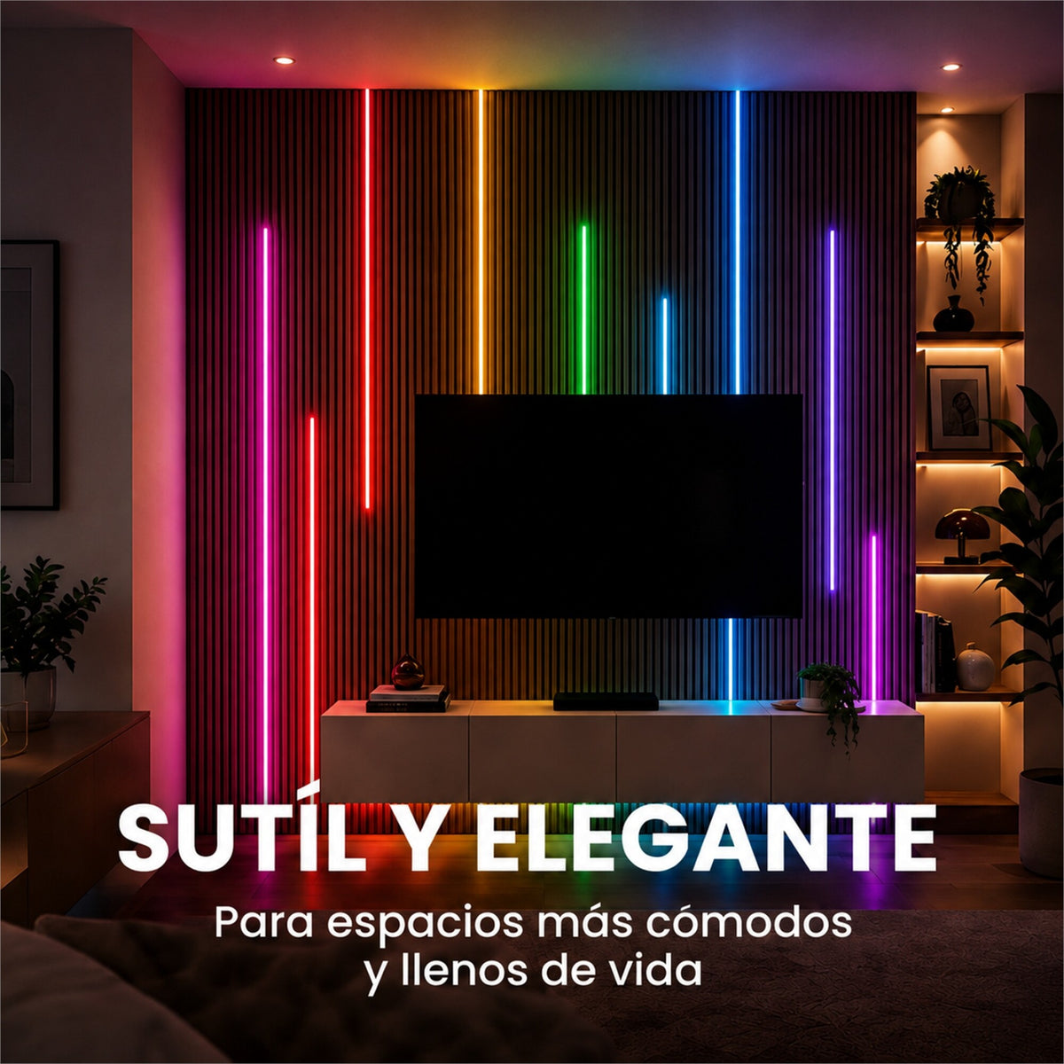 Barra LED RGB para Panel WPC 150 cm Encastrable Sin Fuente