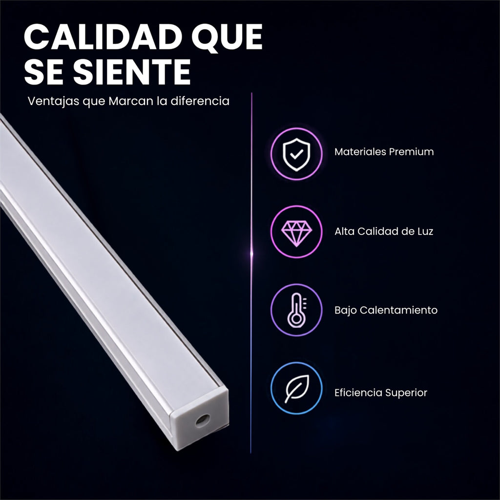 Barra LED RGB para Panel WPC 250 cm Encastrable Sin Fuente