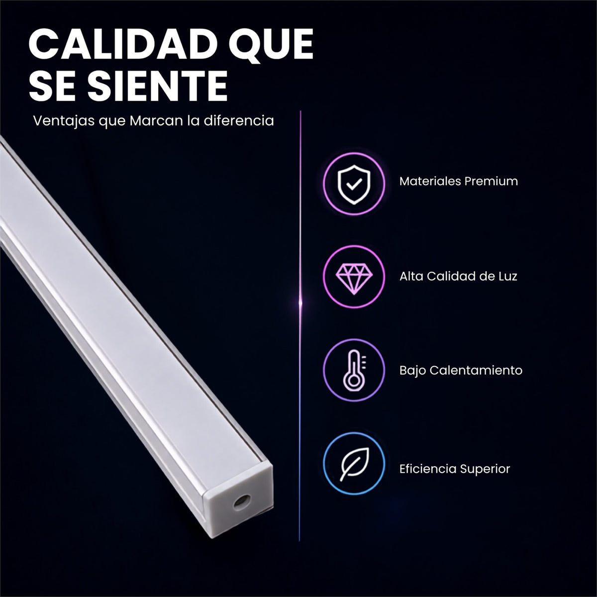 Barra LED RGB para Panel WPC 250 cm Encastrable Sin Fuente
