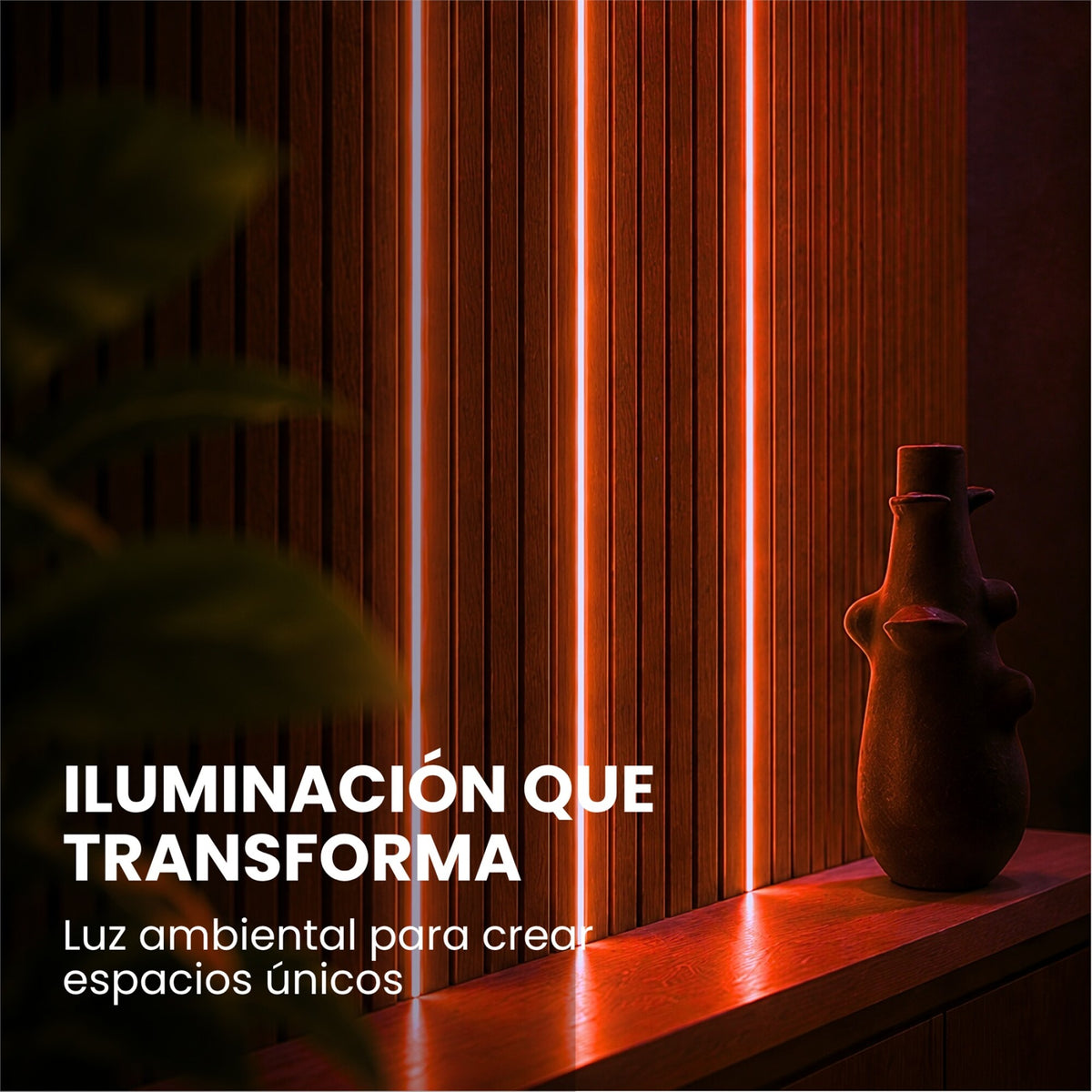 Barra LED RGB para Panel WPC 250 cm Encastrable Sin Fuente