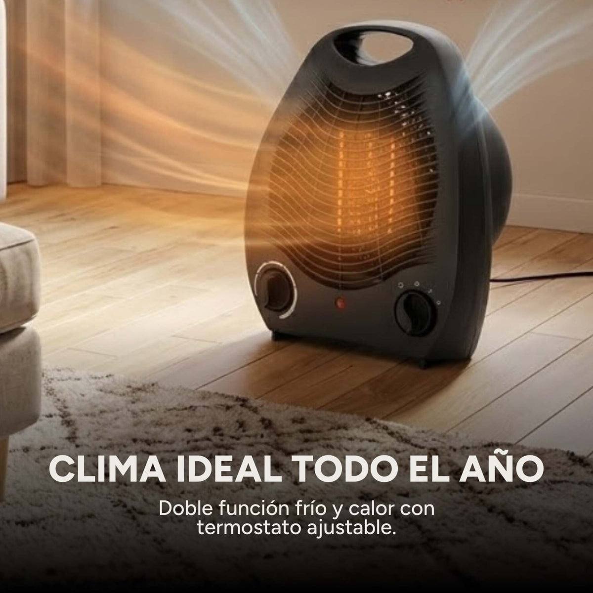 Caloventilador Goldtech 2000W 220V 2 Modos Frío Calor