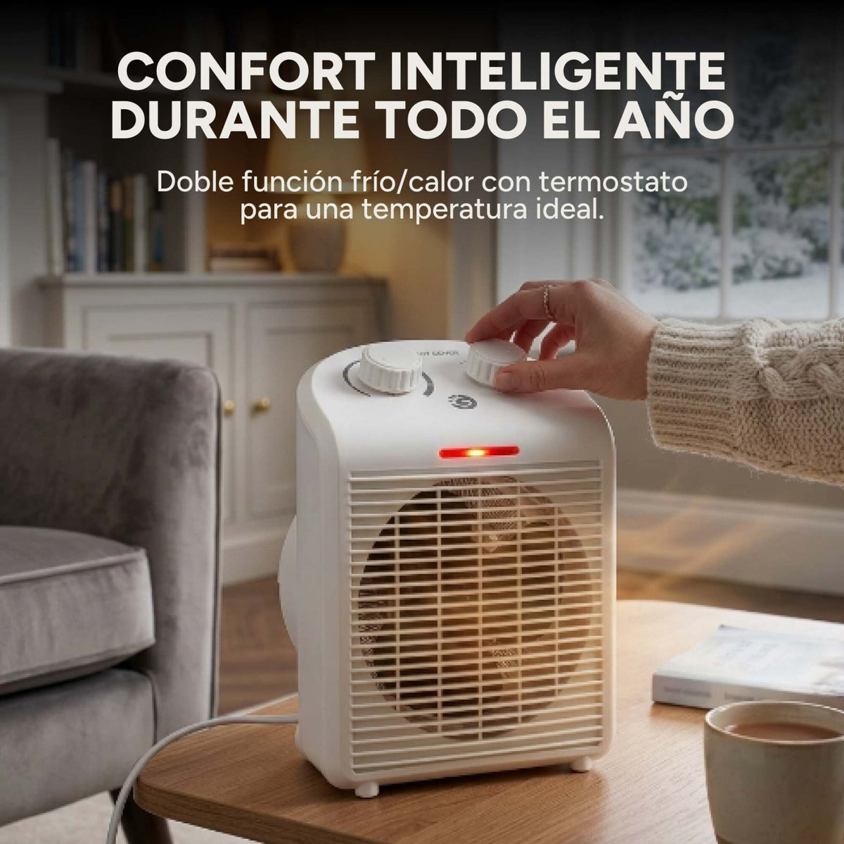Caloventilador Goldtech 2000W 220V 2 Niveles Frío Calor