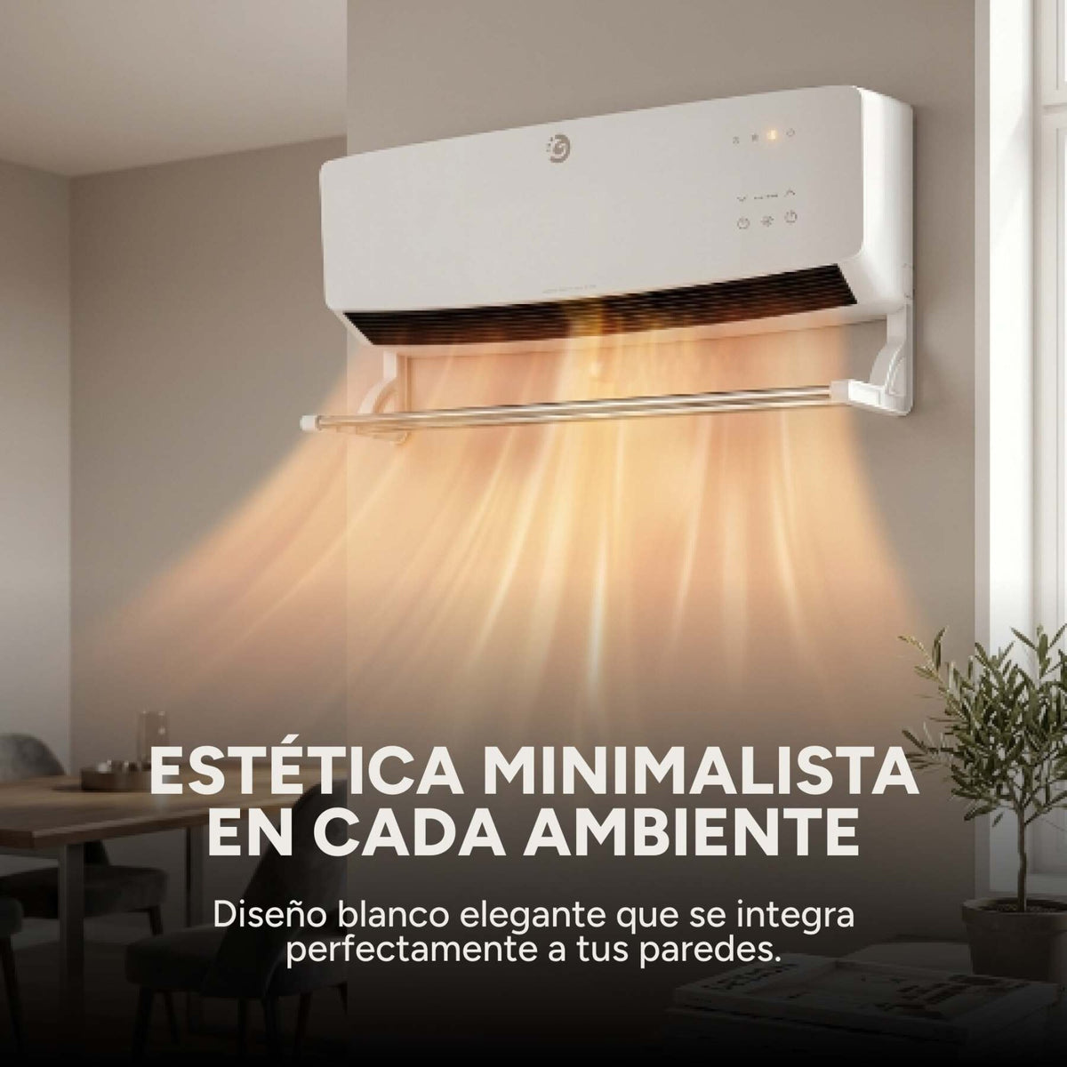 Caloventor Pared Goldtech 1500W 220V Accesorio Secado Ropa