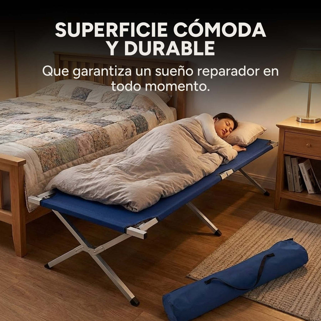 Cama Catre Plegable Camping Playa Aire Libre Aluminio 190 Cm