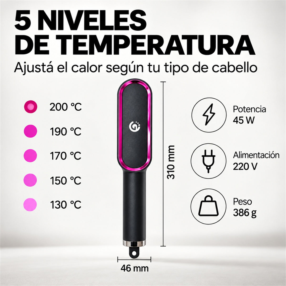 Cepillo Alisador 5 Temperaturas