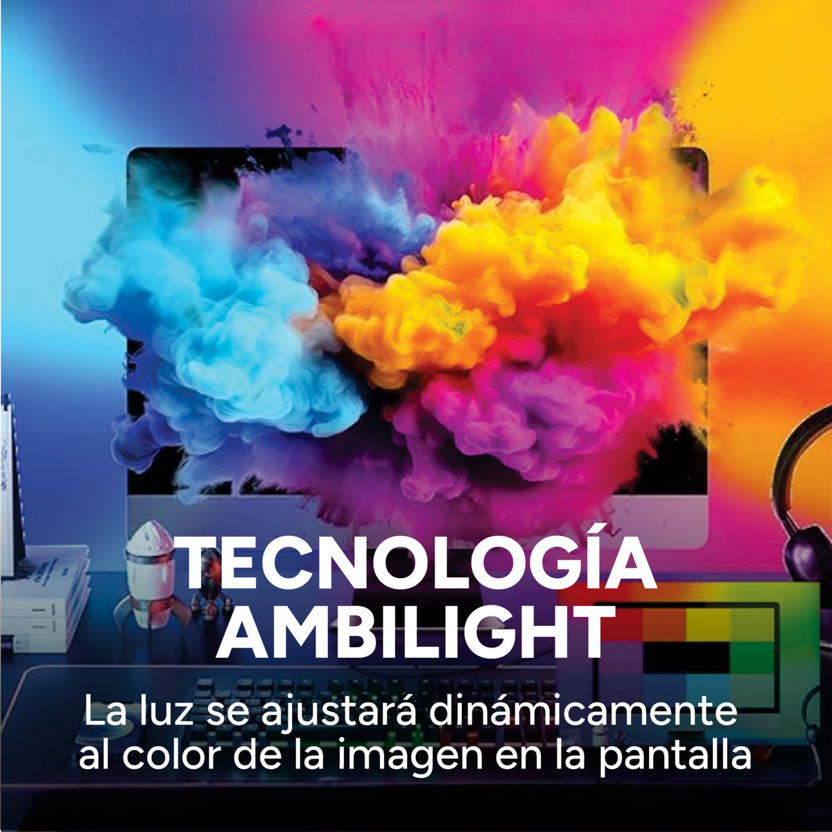 Cinta Tira Luces Led Rgb 2 Metros Ambilight Monitor Tv Y +