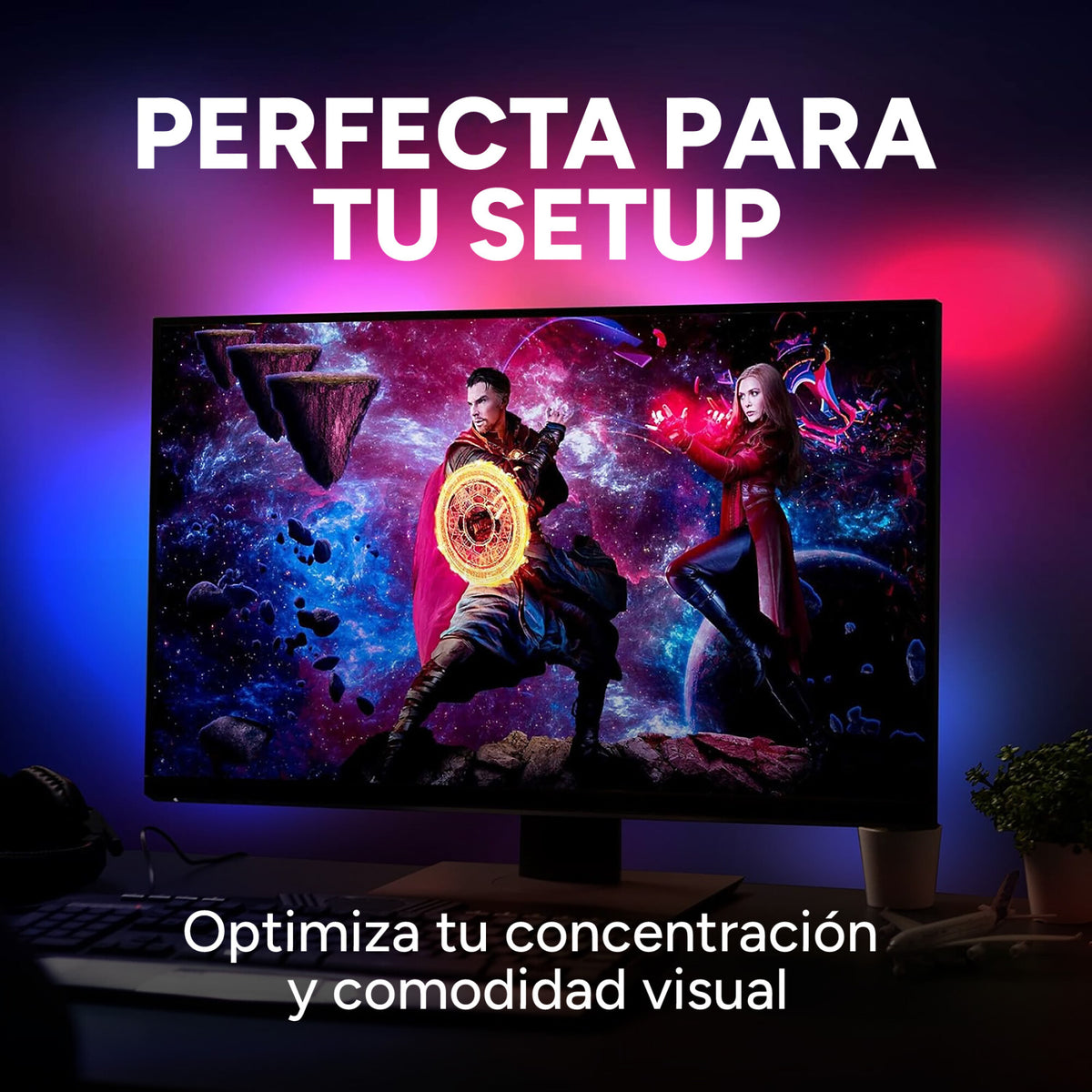 Cinta Tira Luces Led Rgb 2 Metros Ambilight Monitor Tv Y +