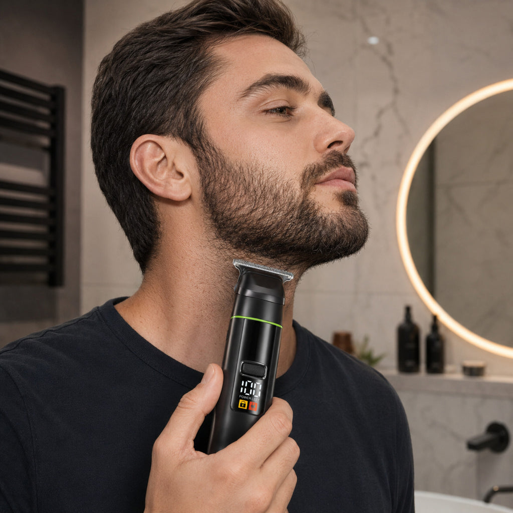 Cortapelo HTC AT-1202 3 en 1 Inalámbrico con Pantalla LCD