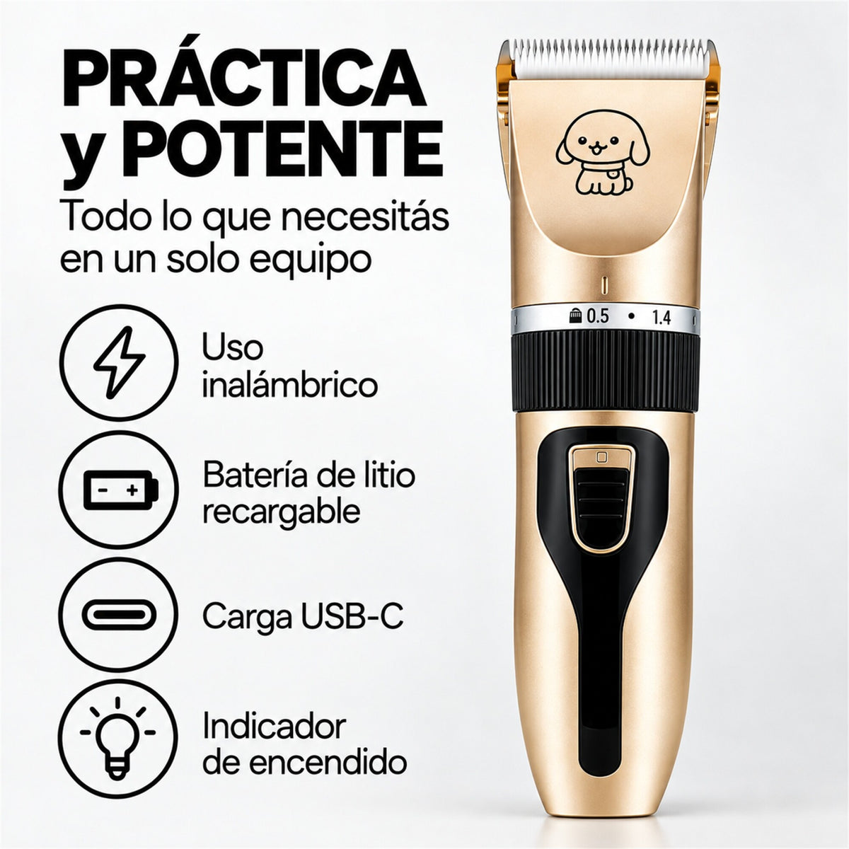 Cortapelo Mascotas con 4 Peines