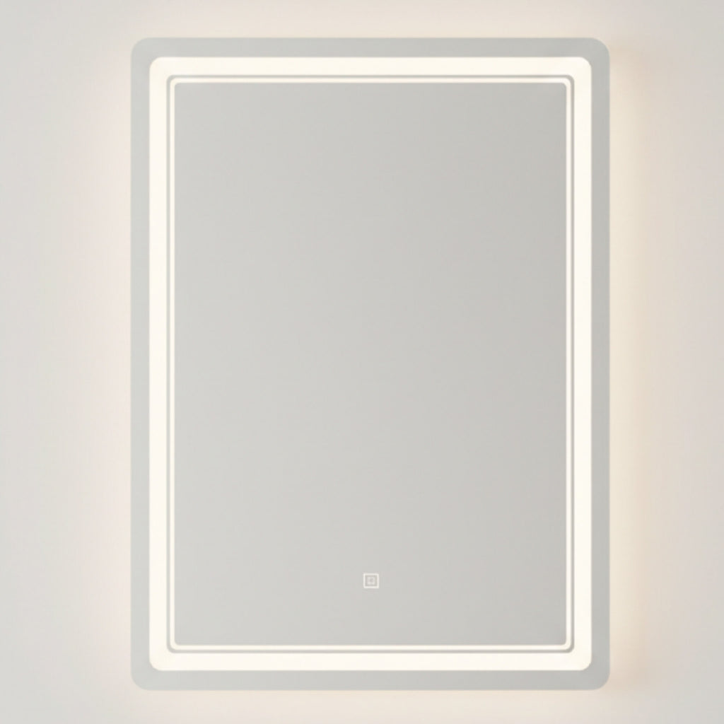 Espejo Rectangular Baño Táctil 3 Modos Retroiluminado 80X60