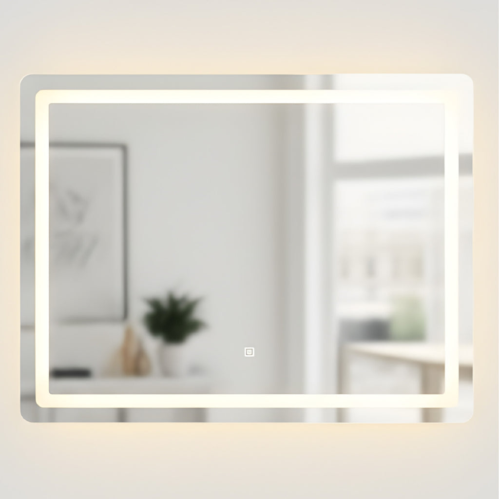 Espejo Rectangular Baño Táctil 3 Modos Retroiluminado 90X70