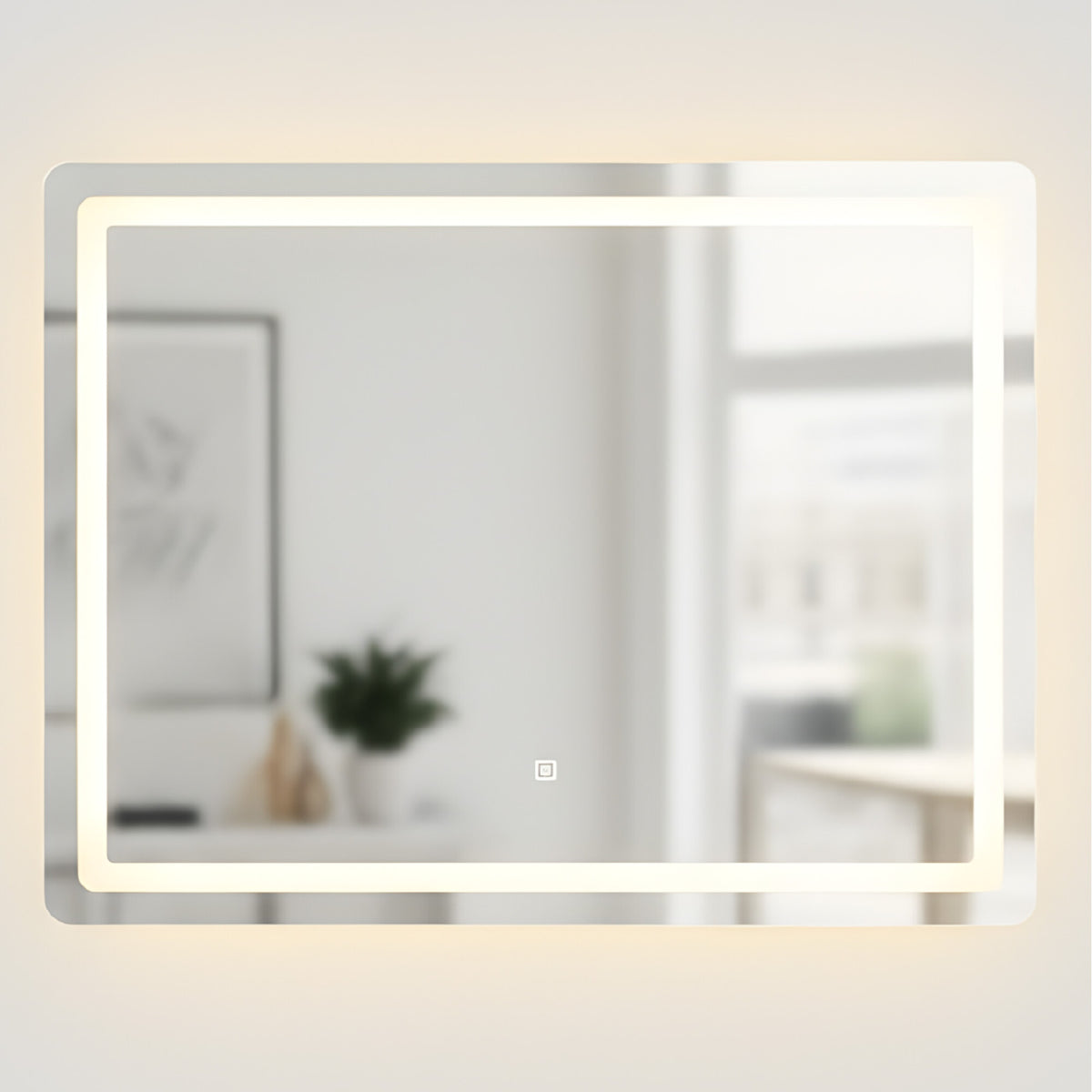 Espejo Rectangular Baño Táctil 3 Modos Retroiluminado 90X70