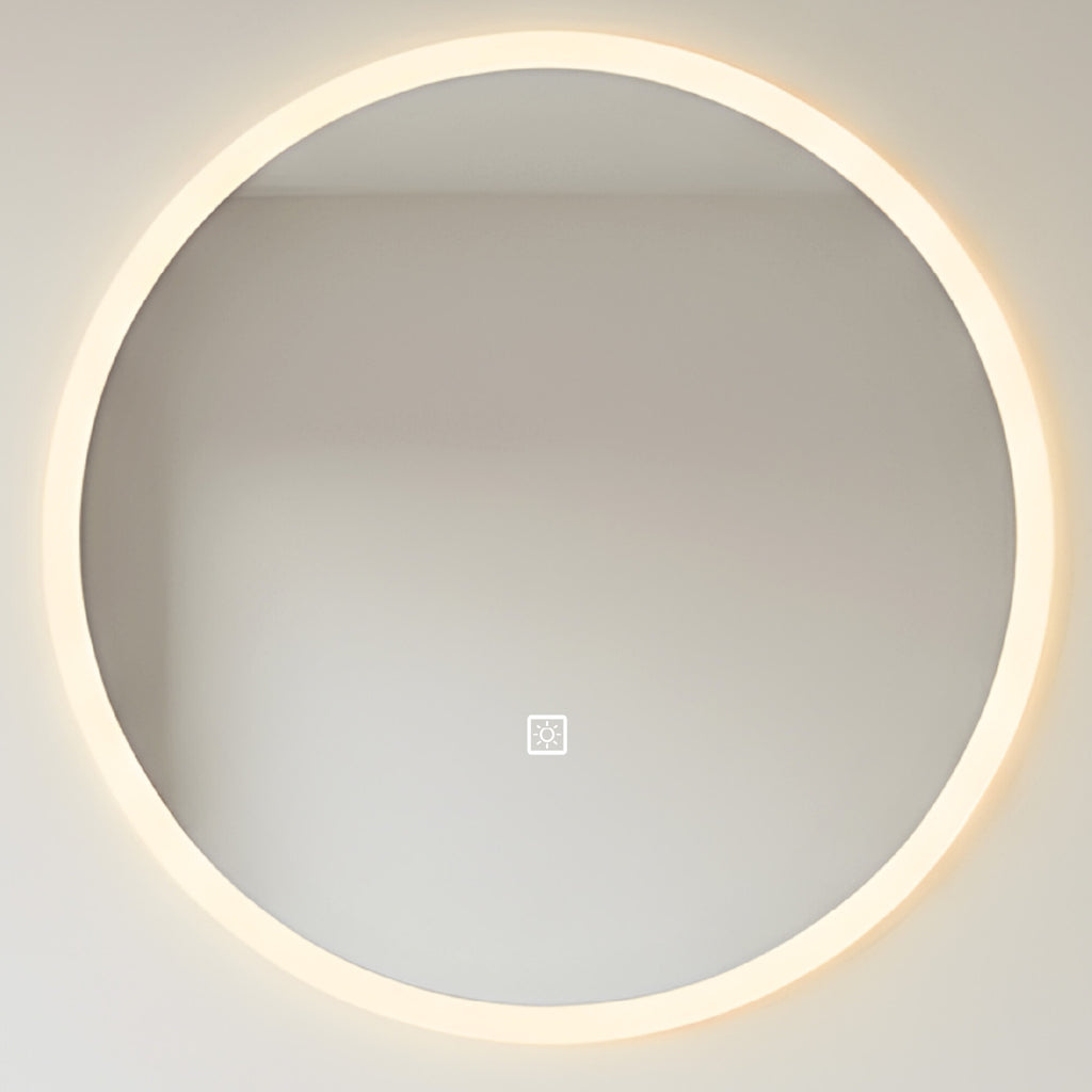 Espejo Redondo Baño Táctil 3 Modos Luz Retroiluminado 60 Cm