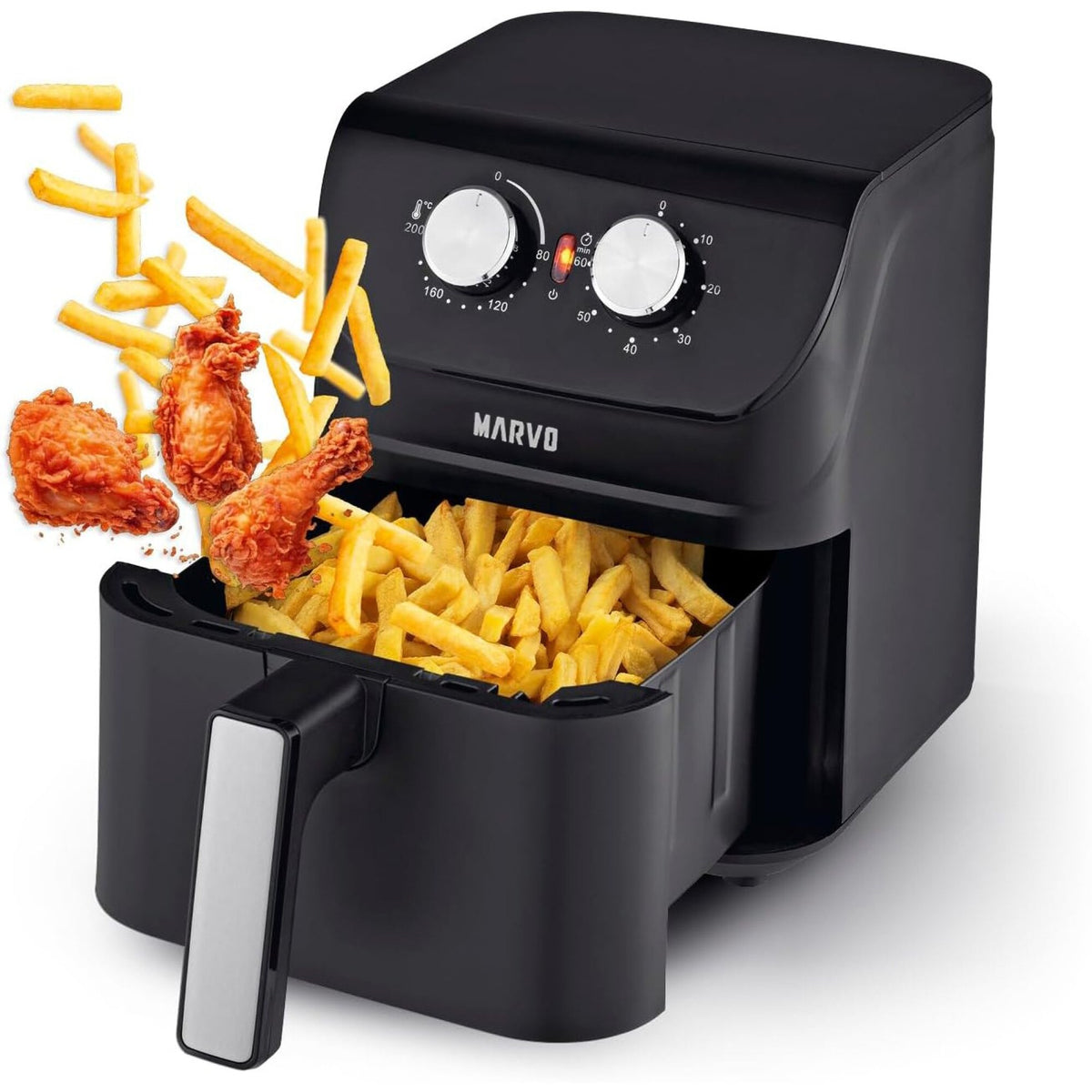 Freidora Sin Aceite Marvo 4l Timer Control Temperatura