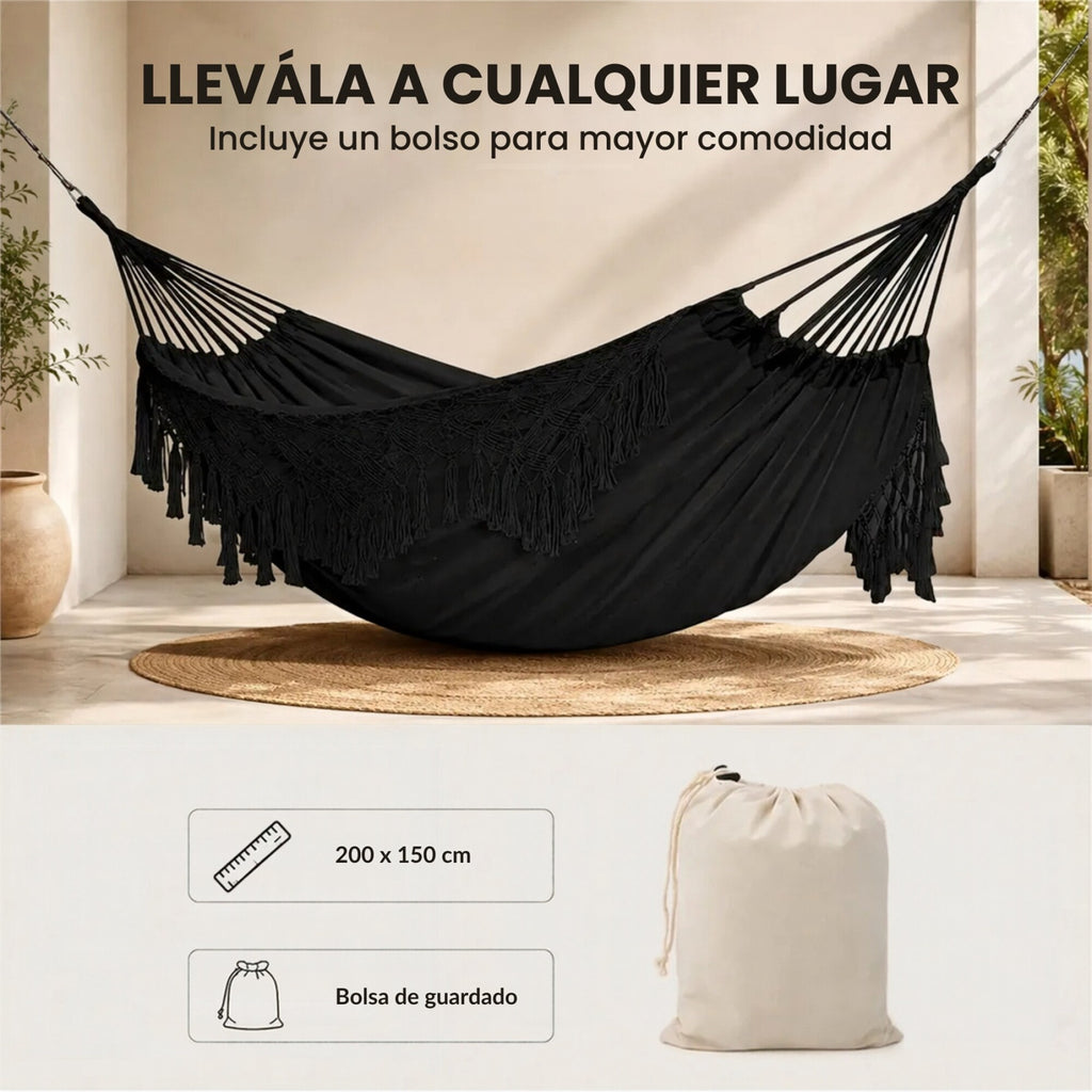 Hamaca Paraguaya Silla Colgante Reforzada Jardín Bolso