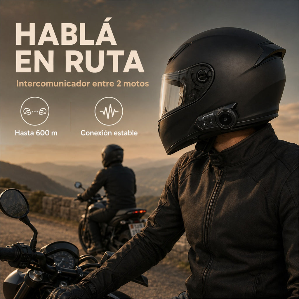 Intercomunicador Bluetooth X15 Pro para Casco de Moto