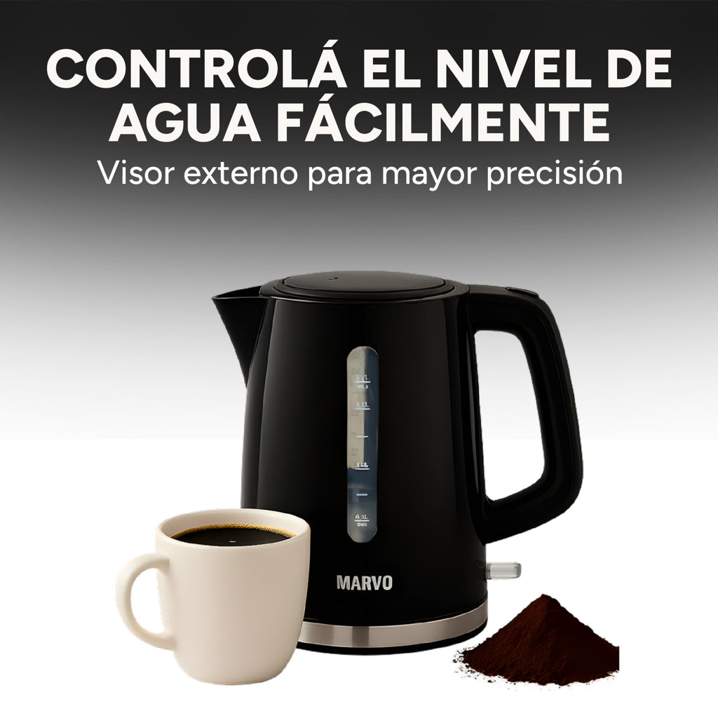 Jarra Electrica Marvo 1.7 Litros Corte Automatico Hervidor