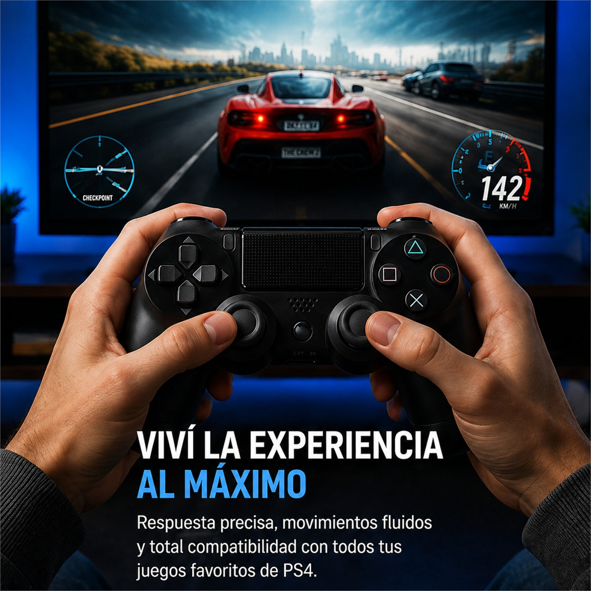 Joystick Inalámbrico para PS4 con Bluetooth y Batería Recargable