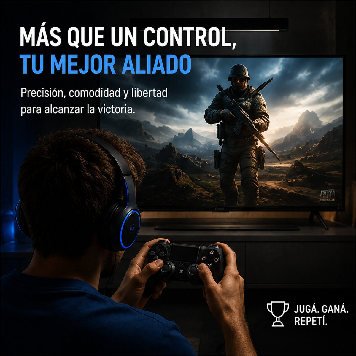 Joystick Inalámbrico para PS4 con Bluetooth y Batería Recargable