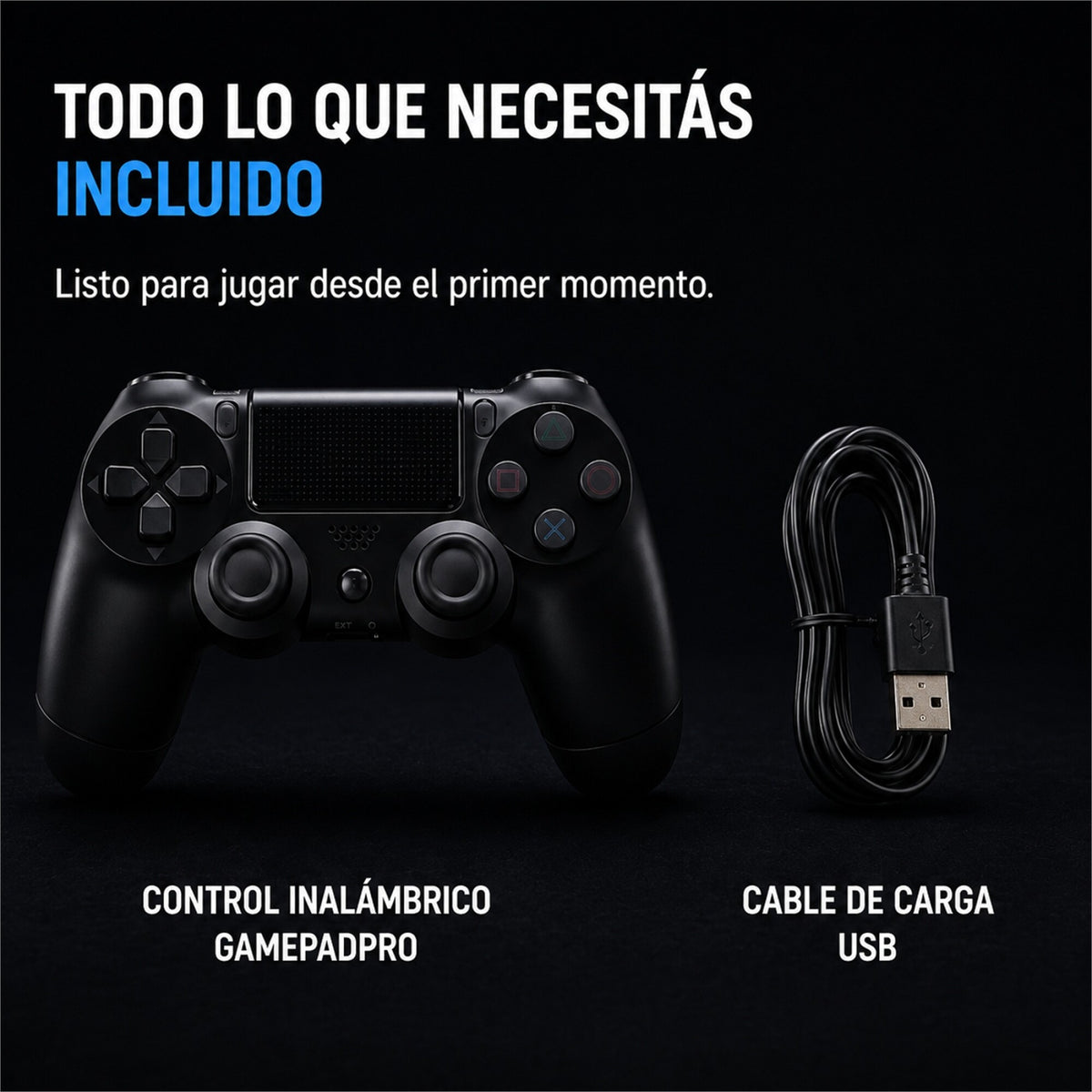 Joystick Inalámbrico para PS4 con Bluetooth y Batería Recargable