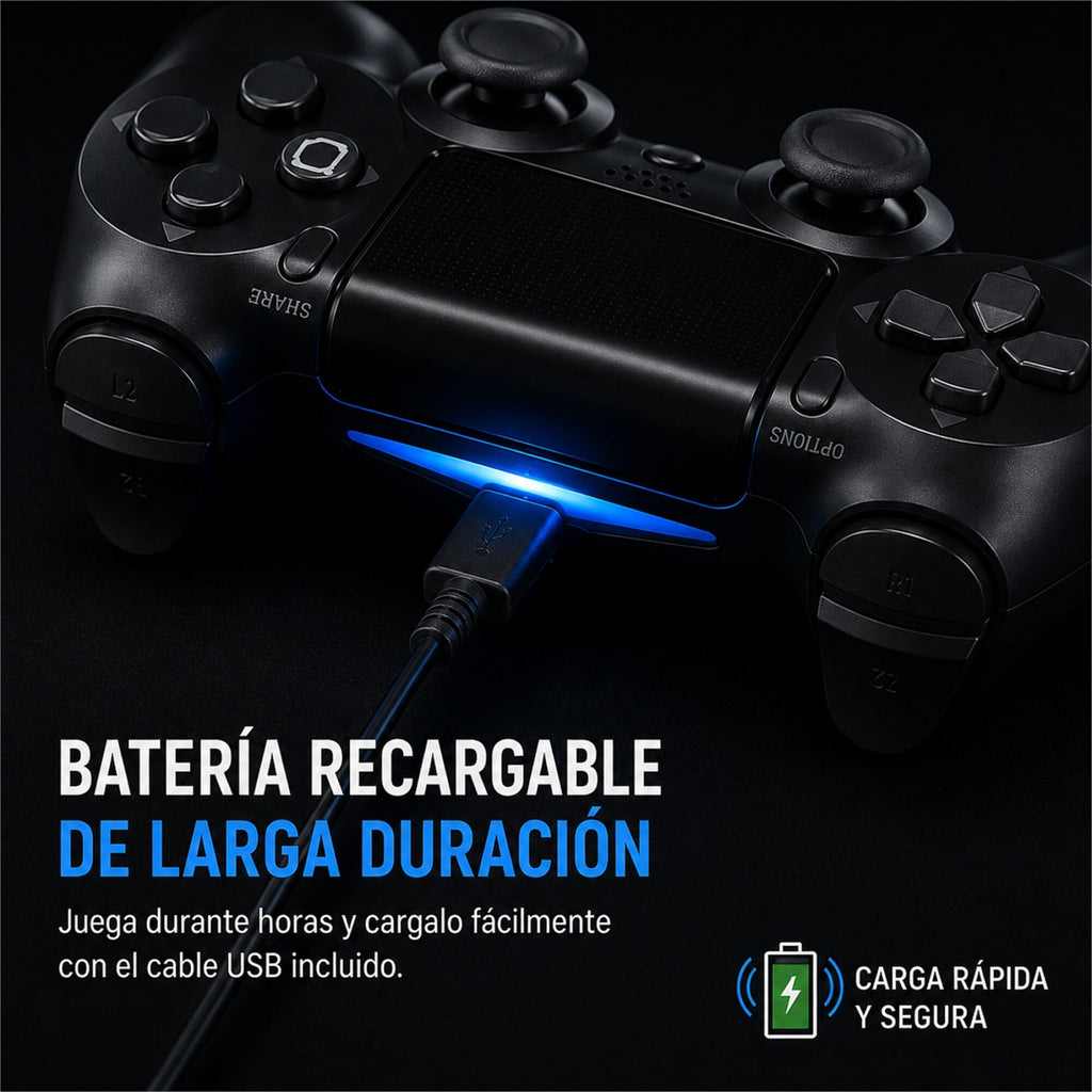 Joystick Inalámbrico para PS4 con Bluetooth y Batería Recargable