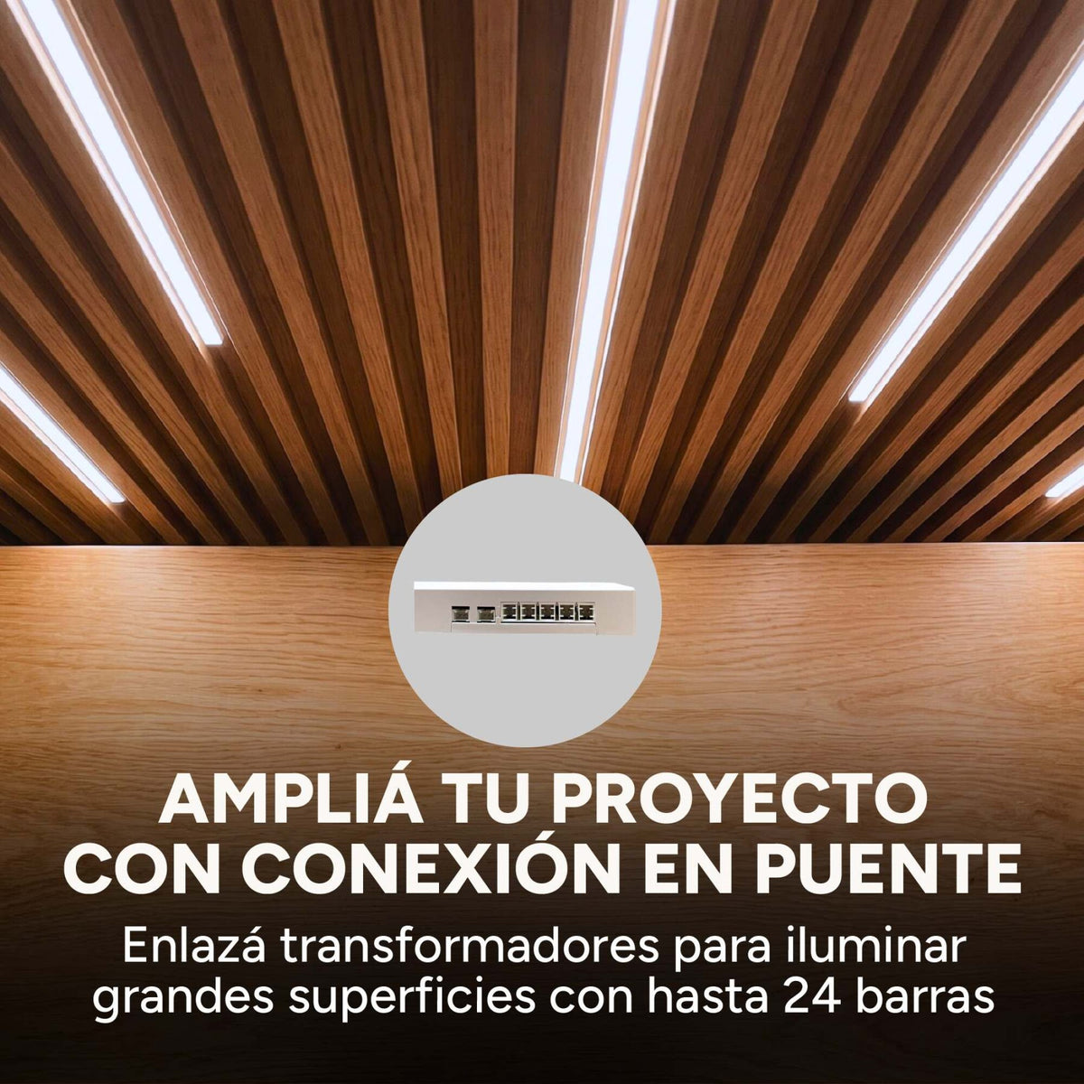 Luz Wpc Luz 1,5m Neutra 4000K+Transformador + Dimmer Pack X4