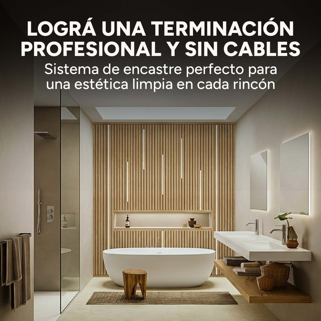 Luz Wpc Luz 1,5m Neutra 4000K+Transformador + Dimmer Pack X4