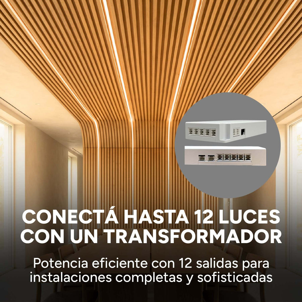 Luz Wpc Luz 1,5m Neutra 4000K+Transformador + Dimmer Pack X4
