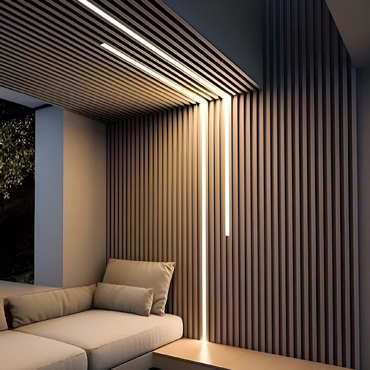 Luz Wpc Luz 1m Neutra 4000K +Transformador + Dimmer Pack X6