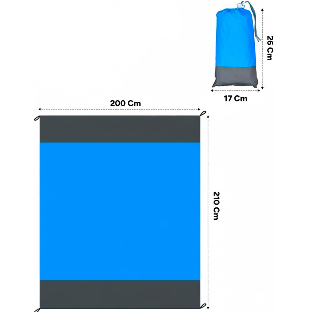 Manta Playa Picnic Camping Tela Oxford 210 X 200 Cm + Bolso