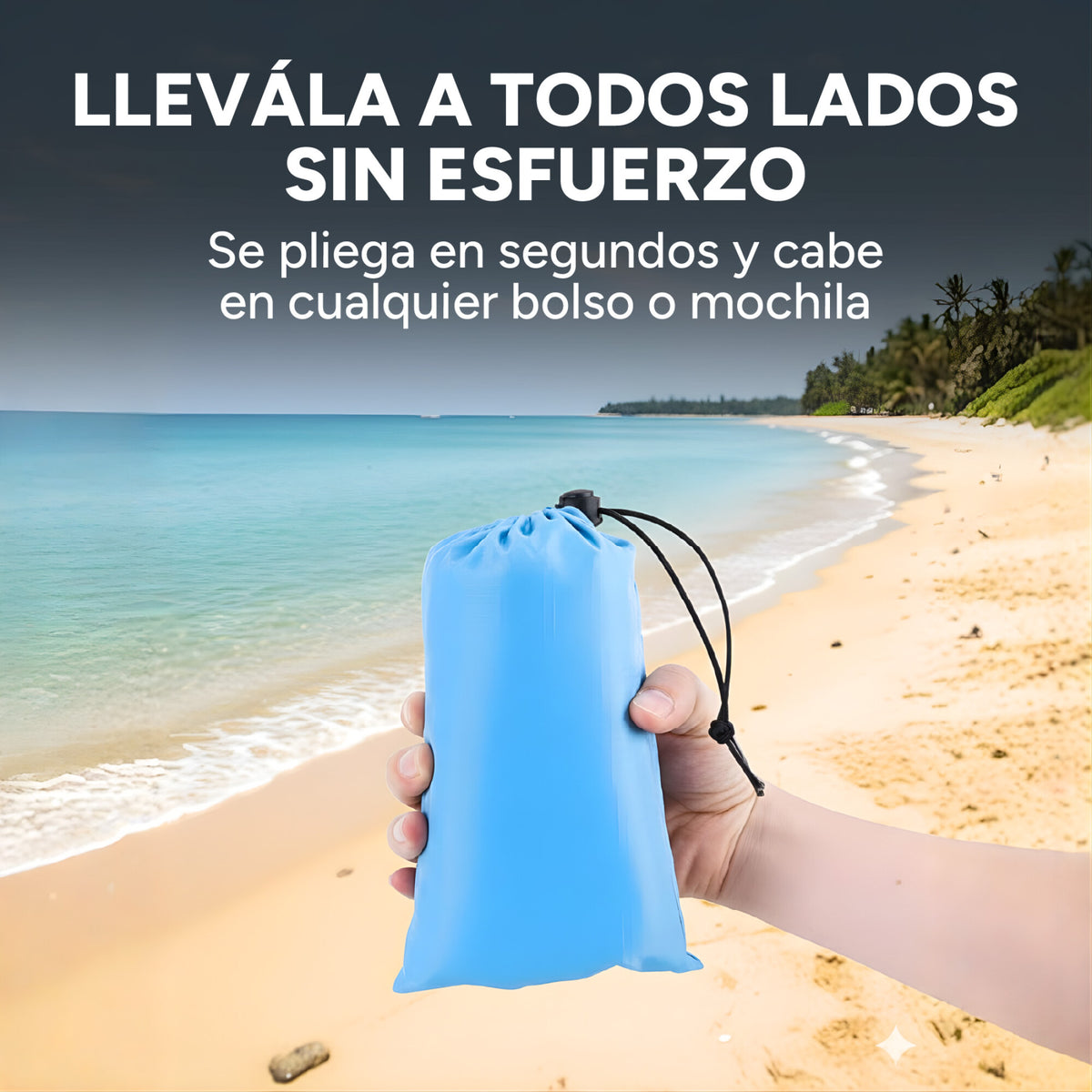Manta Playa Picnic Camping Tela Oxford 210 X 200 Cm + Bolso