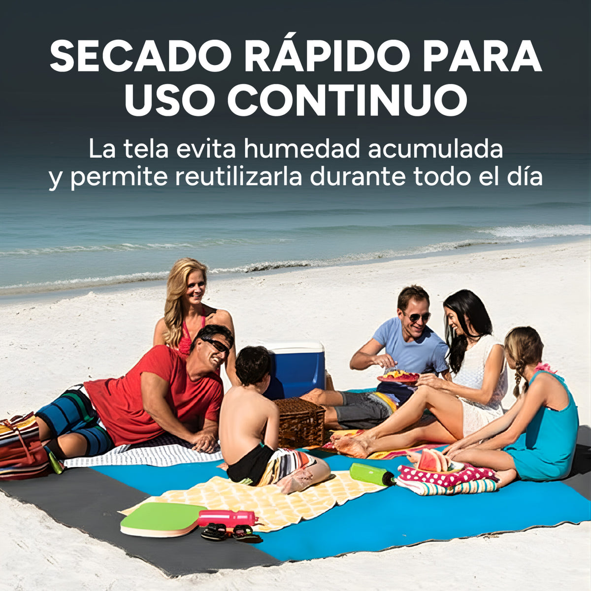 Manta Playa Picnic Camping Tela Oxford 210 X 200 Cm + Bolso