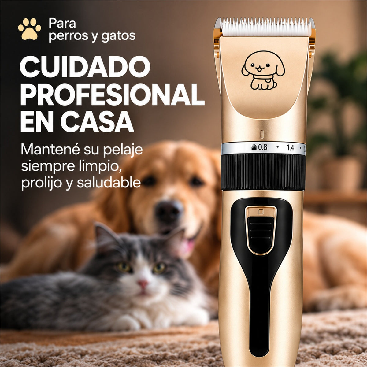 Máquina Corta Pelo Mascota USB-C