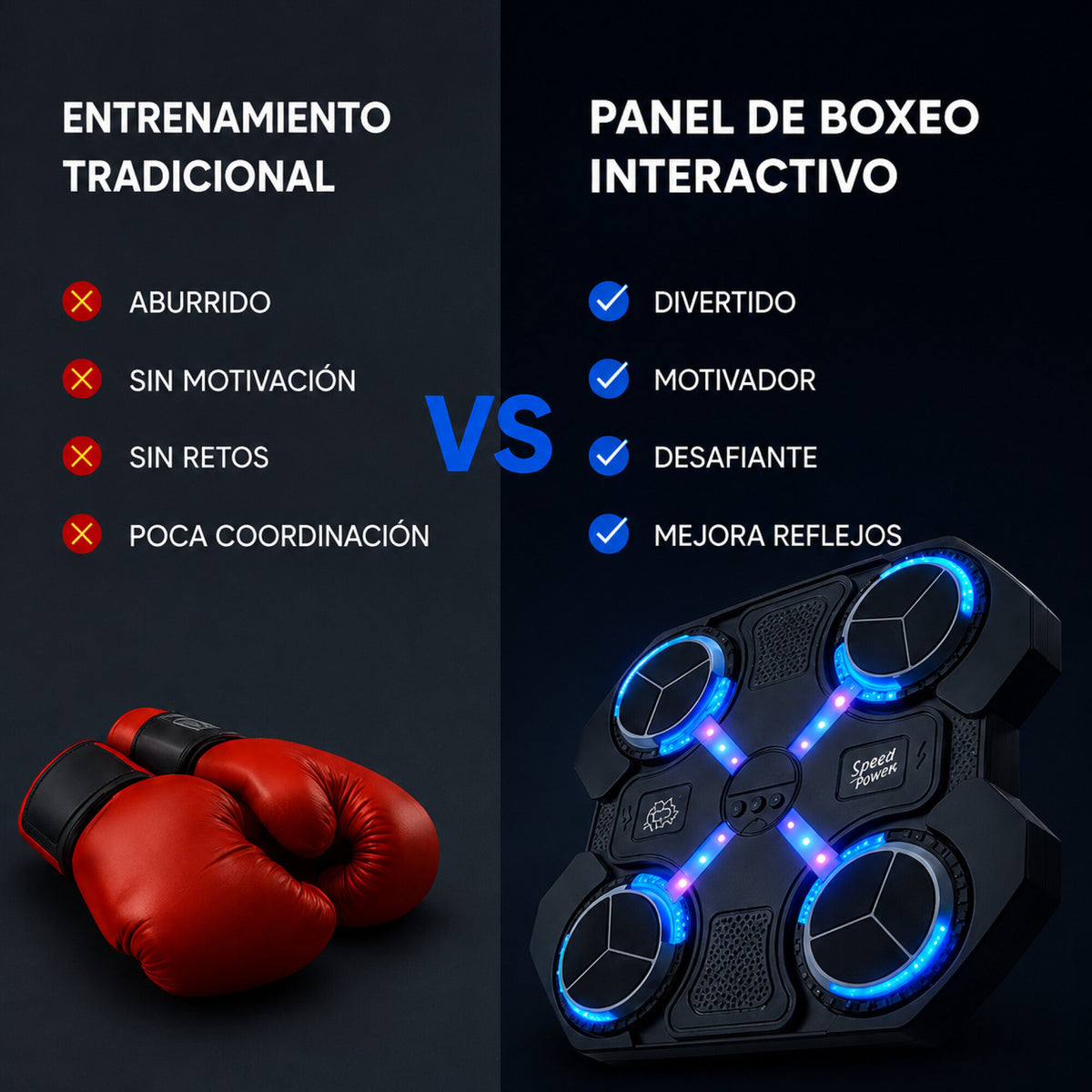 Maquina De Boxeo Infantil Bluetooth Bateria Musica Luz
