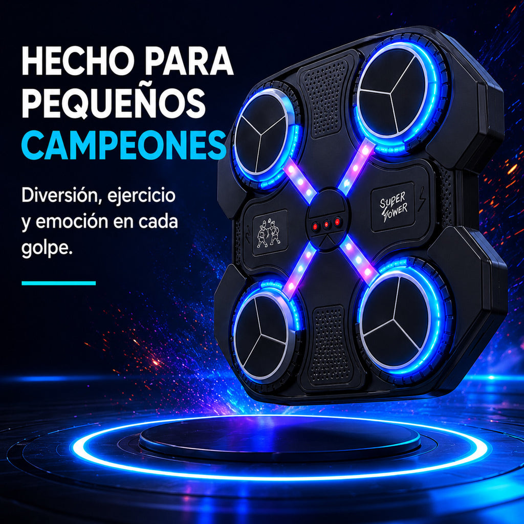 Maquina De Boxeo Infantil Bluetooth Bateria Musica Luz
