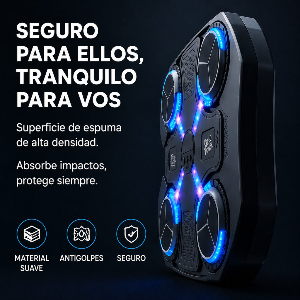 Maquina De Boxeo Infantil Bluetooth Bateria Musica Luz