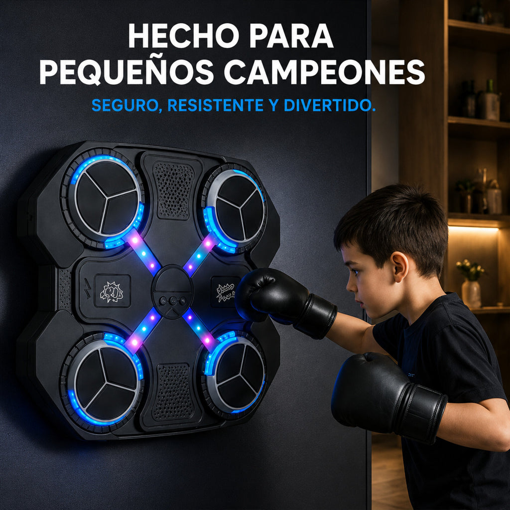 Maquina De Boxeo Infantil Bluetooth Bateria Musica Luz