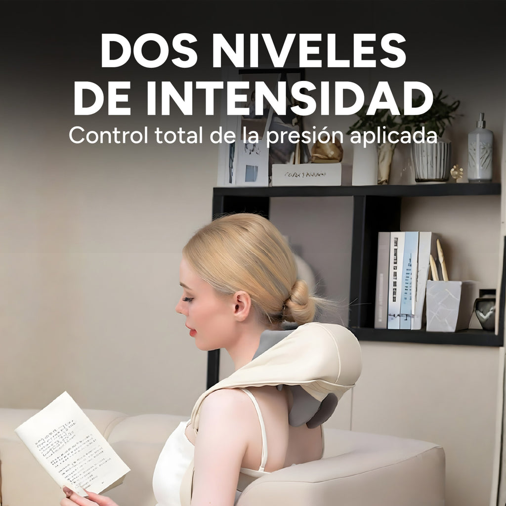 Masajeador Cervical Cuello Espalda Hombros 3 Modos 2 Niveles