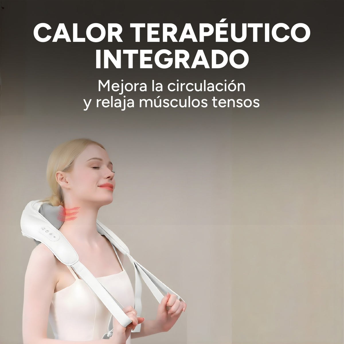Masajeador Cervical Cuello Espalda Hombros 3 Modos 2 Niveles