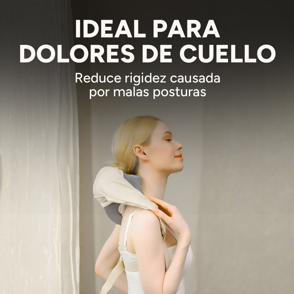 Masajeador Cervical Cuello Espalda Hombros 3 Modos 2 Niveles